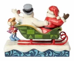 Enesco Santa Frosty The Snowman And Karen Sleigh^ Santas