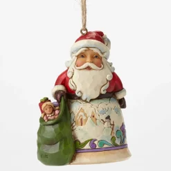 Shop Santa W/Winter Scene Mini Ornament Jim Shore