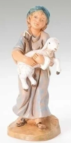 Discount Silas Boy Holding Sheep 5", , 57521 5"