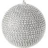 Raz Silver Ball Ornament 4.5"^ Resin