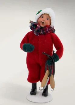 Byers Choice Snow Day Kid With Skates, , 1949B^ Byers Choice Carolers