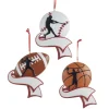 Kurt S Adler Sports Silhouette Ornament For Personalization, 3 Assorted, C6598^ Resin