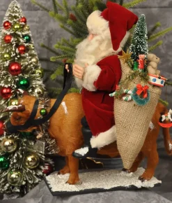 Elaine Roesle St Nick On Cow By ^ Santas