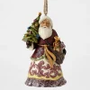 Enesco Victorian Santa With Tree Ornament^ Santas