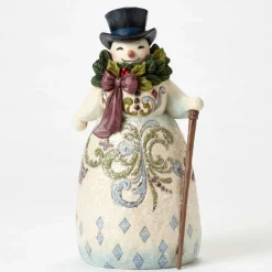 Shop Victorian Snowman With Wreath Jim Shore