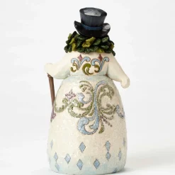 Enesco Victorian Snowman With Wreath^ Resin