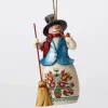 Enesco Wonderland Snowman/Broom Ornament^ Resin