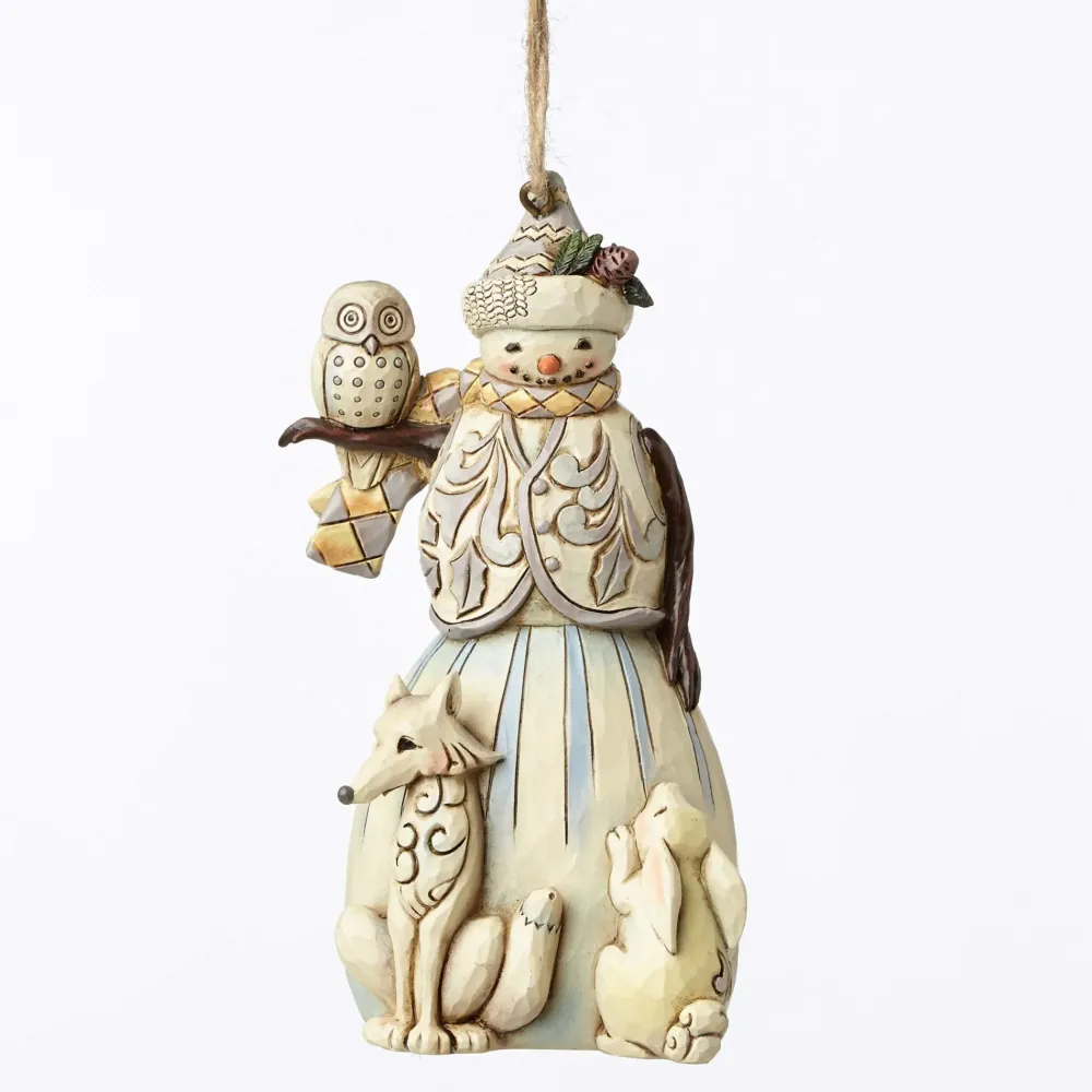 Enesco Woodland Snowman Ornament^ Resin