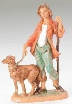 Discount Zachariah Villager W/Dog, 5", , 52582 5"